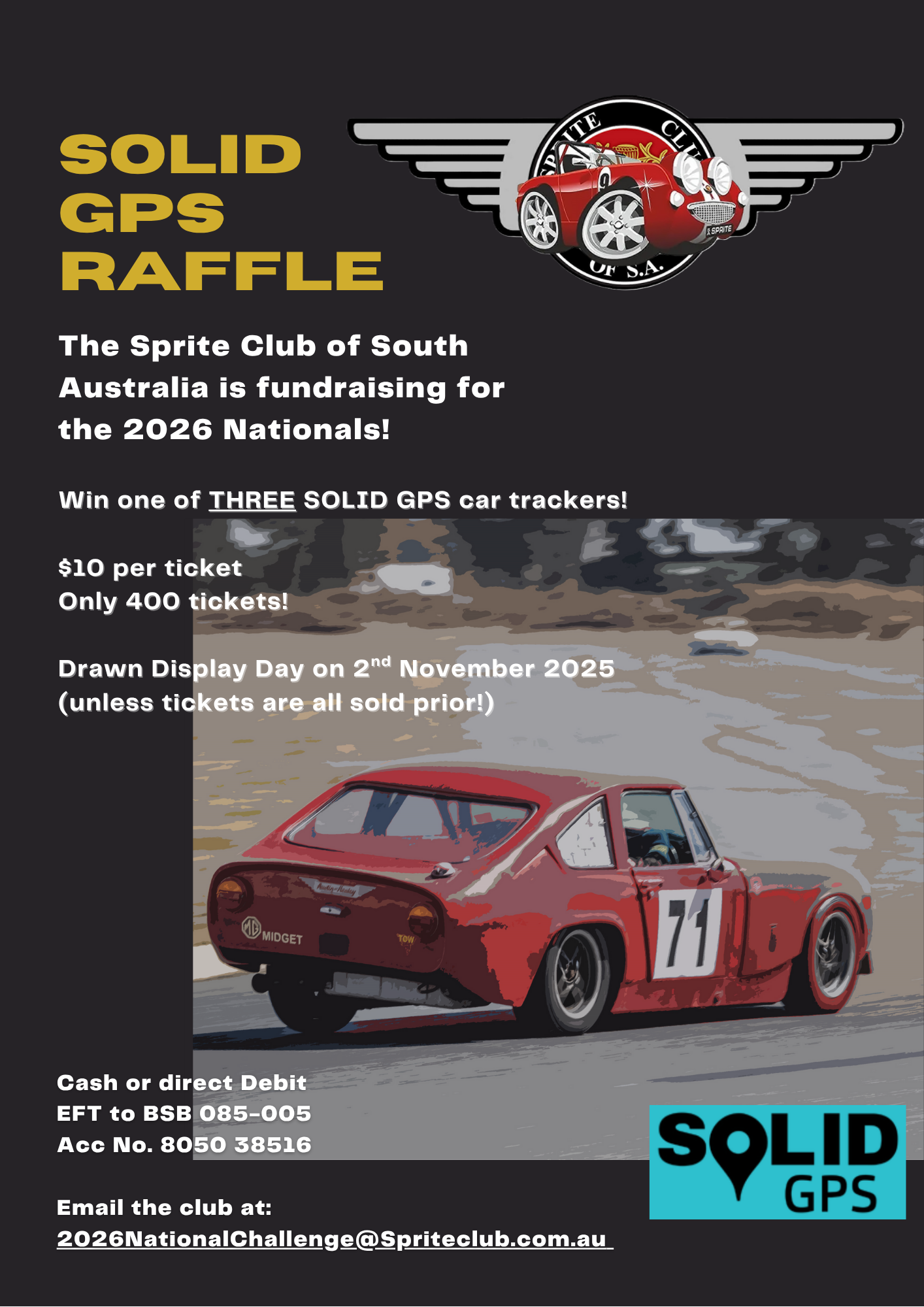 Nationals Fund Raising Raffle | Sprite Club of South Australia